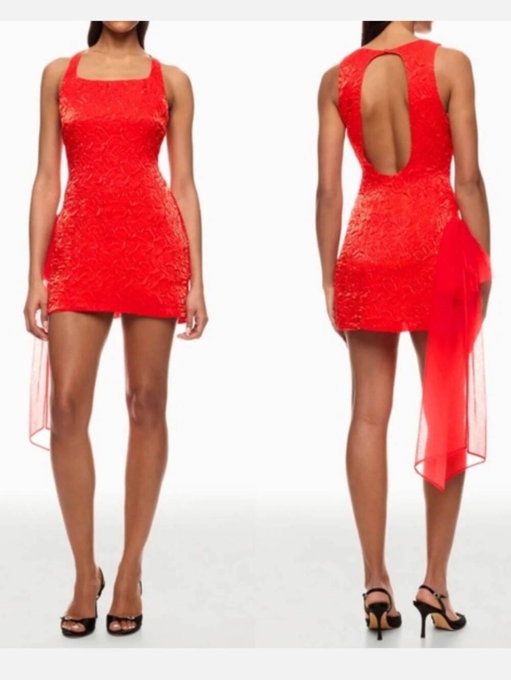 NWT For Love & Lemons Frosted Organza Mini Dress Medium New